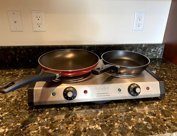 Waring professional grade hot plate makes perfect omlettes.