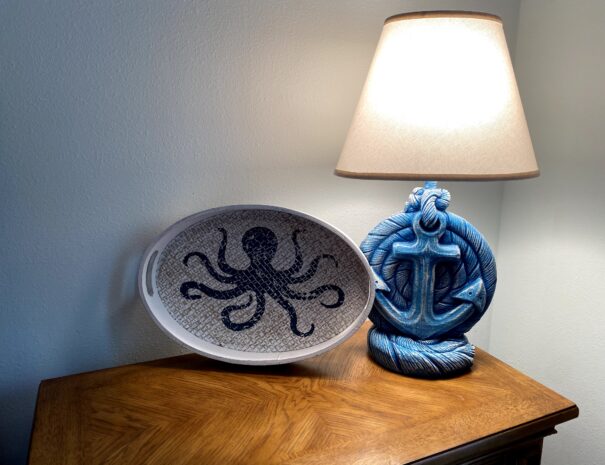 Captain's Quarters have been freshly decorated with nautical decor